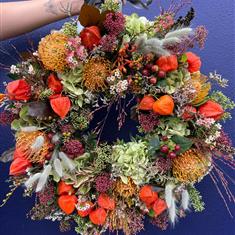 Door Wreath Oranges Autumnal