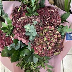 Ruby Red Hydrangea Bouquet
