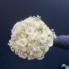 Roses and Gypsophila Bridal Bouquet