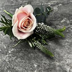Pink Rose Buttonhole
