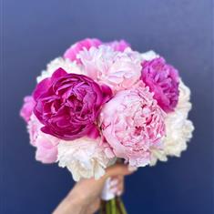 Mixed Pink Peony Bridal Bouquet