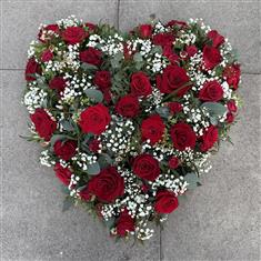 Large Red Rose Heart