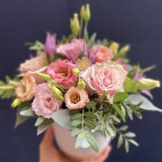 Pink Rose And Lisianthus Arrangement 