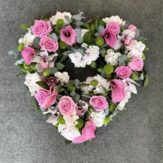 Pink and White Open Heart