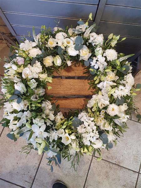 White Floral Wreath